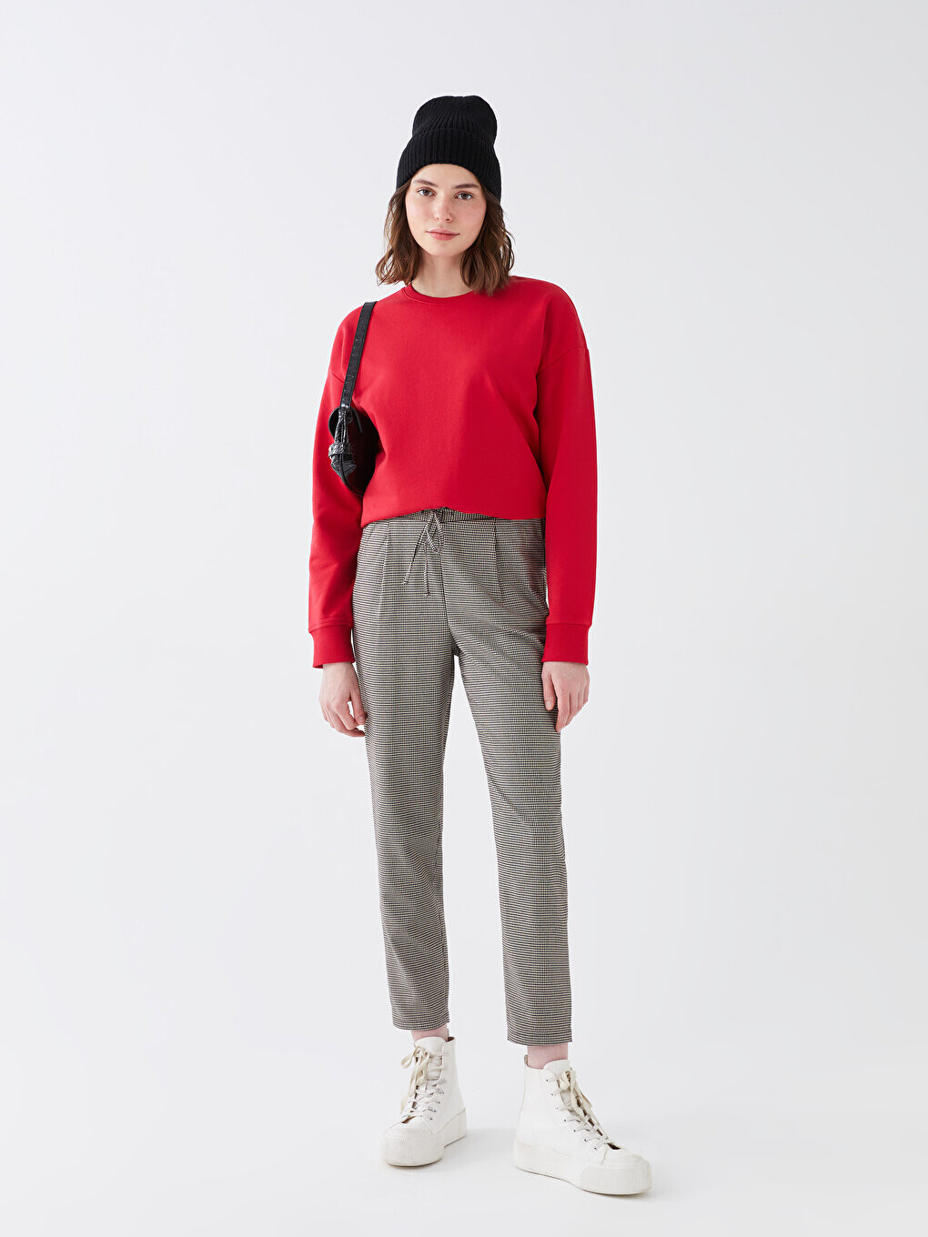 

Удобные женские брюки с узором «гусиные лапки» LCW Casual