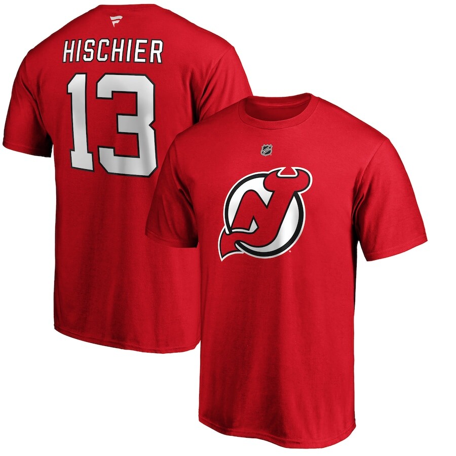 

Футболка с именем и номером Fanatics Branded New Jersey Devils, красный