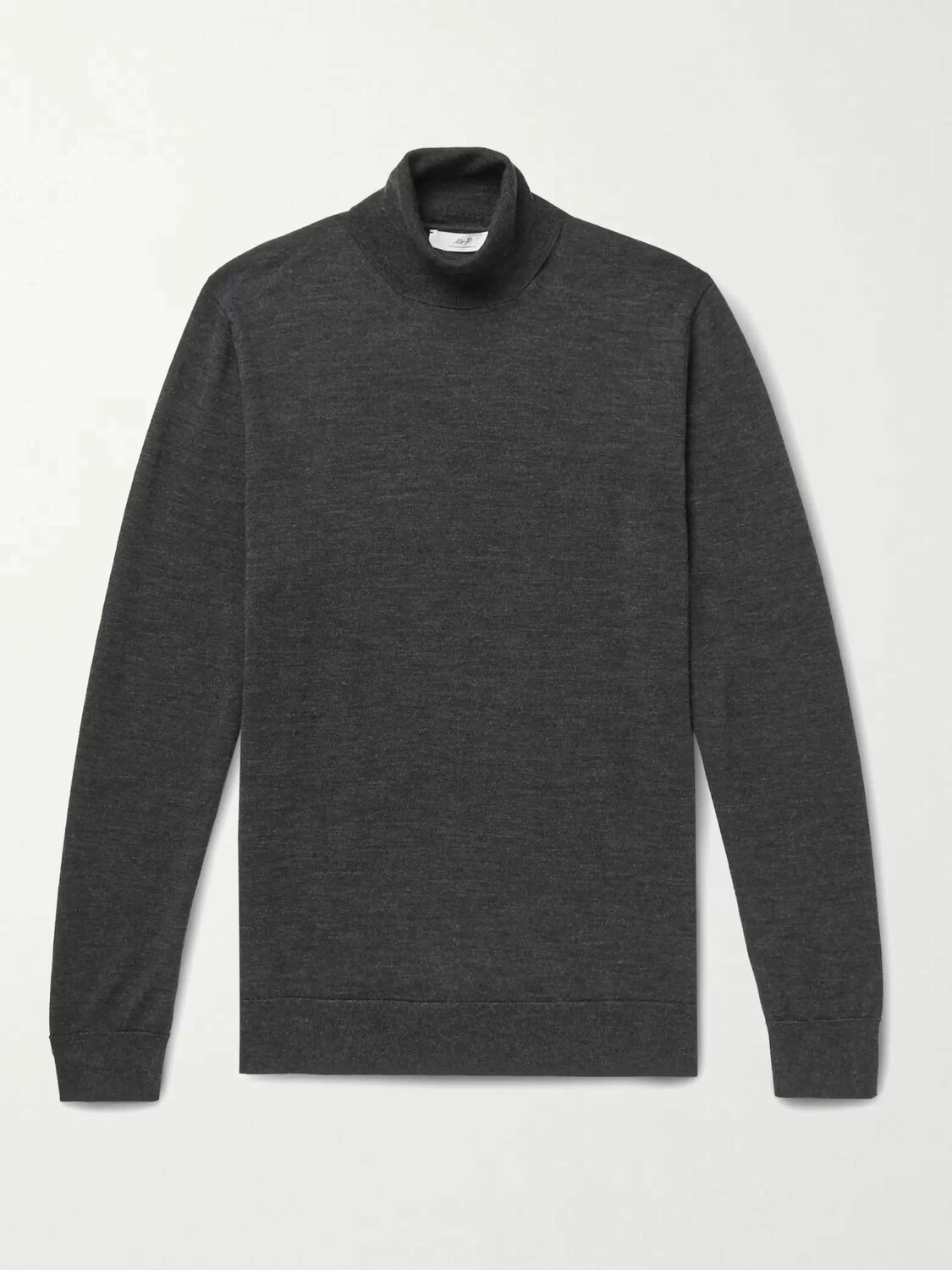 

Свитер Slim-Fit из мериносовой шерсти с высоким воротником Mr P., серый