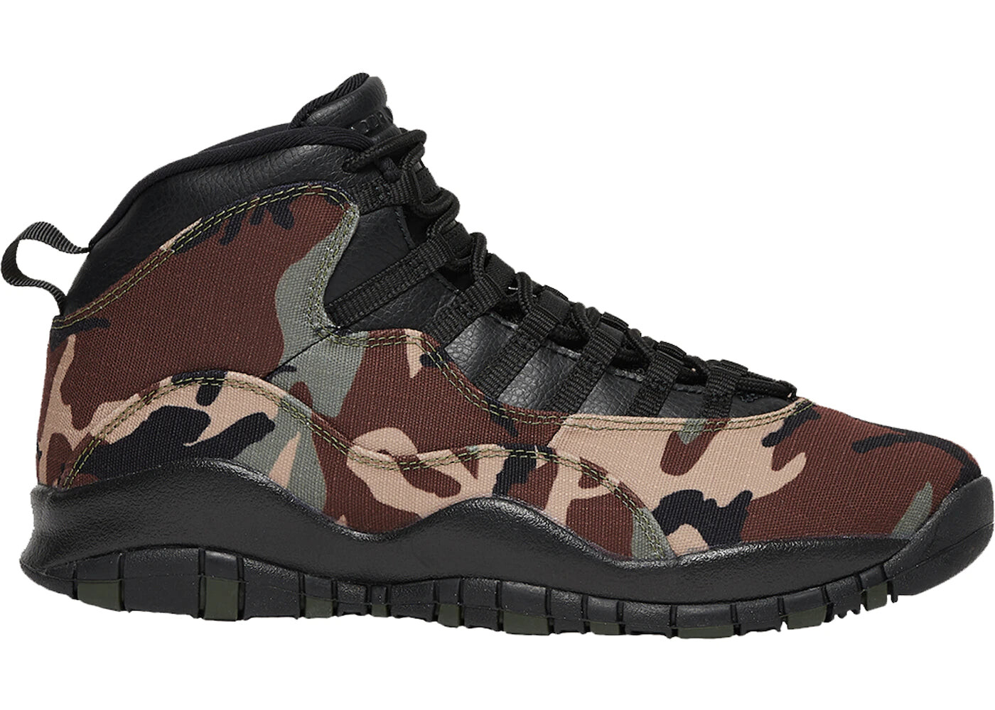 

Кроссовки Jordan 10 ретро лесной камуфляж