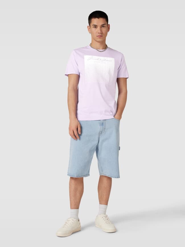 

Футболка с круглым вырезом модель STOKE Jack & Jones, сирень