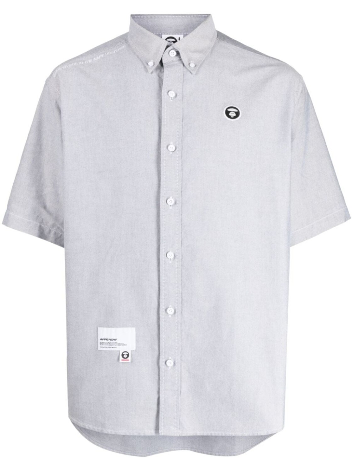 

AAPE BY *A BATHING APE рубашка с короткими рукавами и логотипом, серый