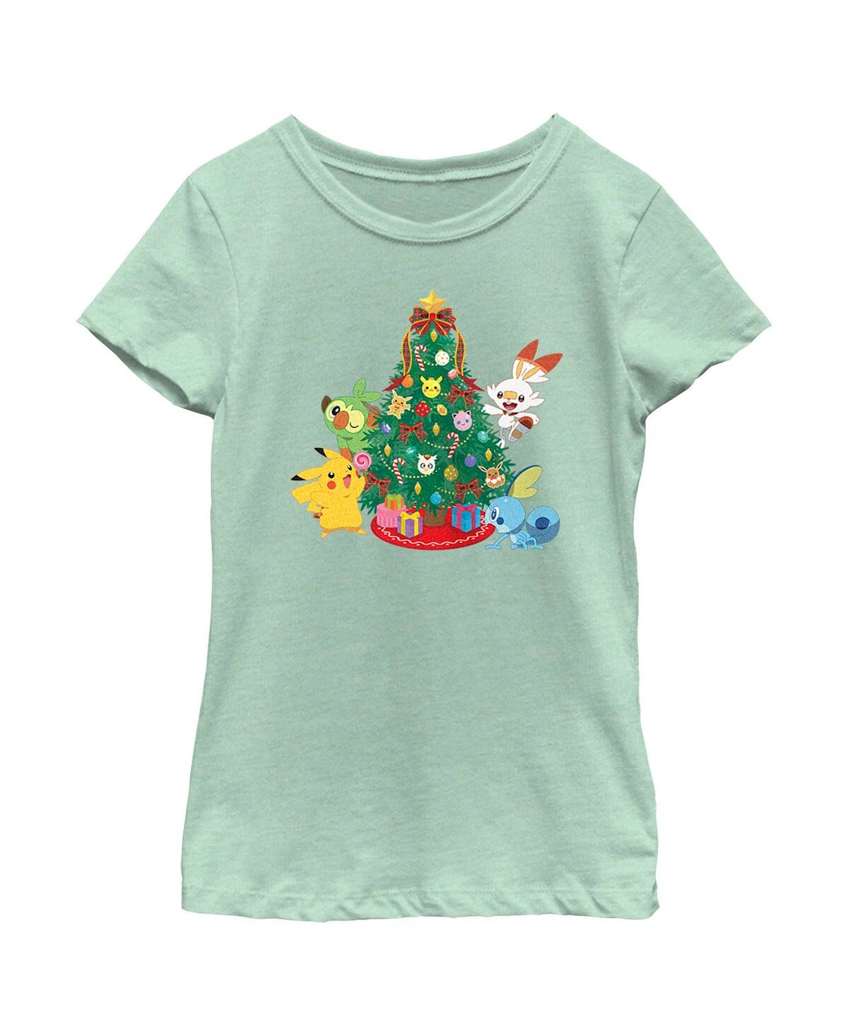

Детская футболка Pokemon Christmas Tree Friends для девочек Nintendo