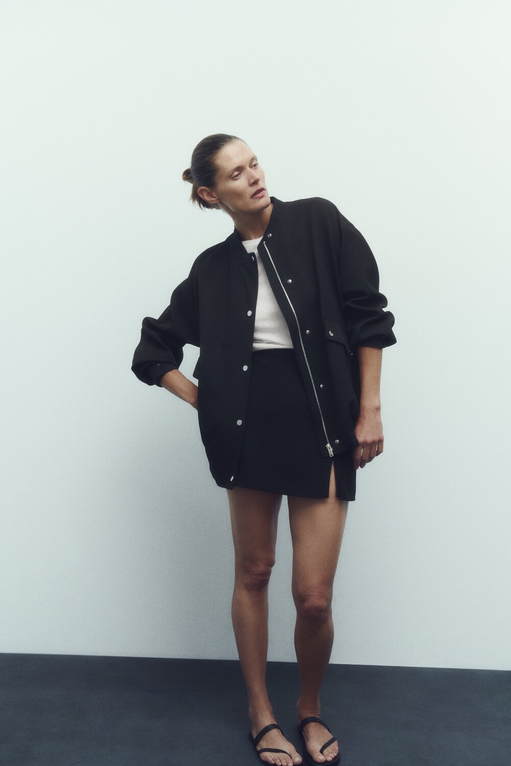 

Куртка на кнопках Zara, черный
