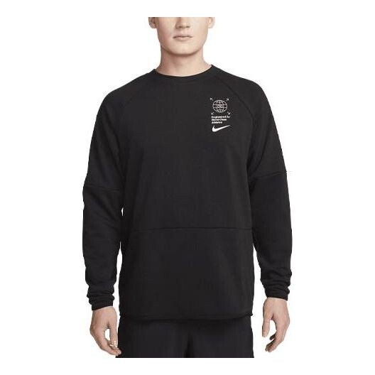 

Толстовка Nike Dri-FIT Men's Graphic Fitness Crew 'Black', черный