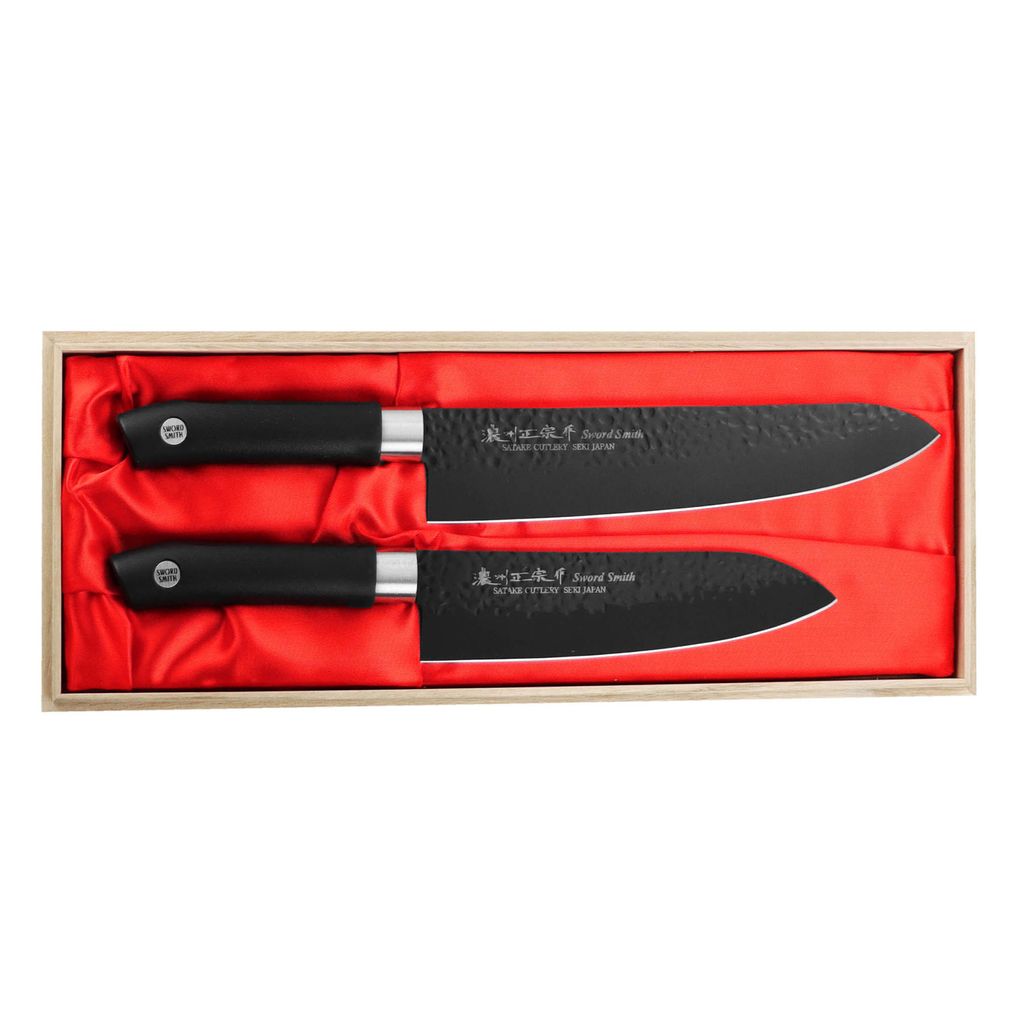 

Черный поварской нож Satake Swordsmith + набор Сантоку HG8572W Satake Cutlery MFG.Co.,LTD