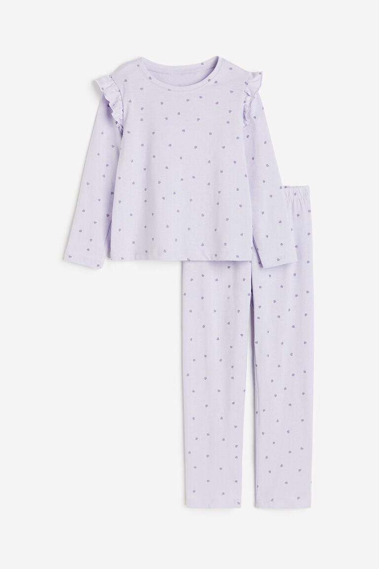 

Пижама из джерси с принтом H&M, фиолетовый