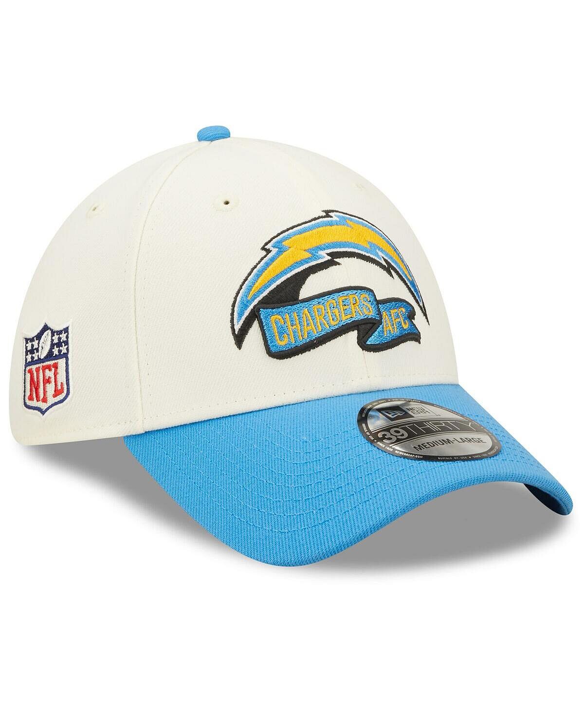 

Мужская кремово-синяя кепка Los Angeles Chargers 2022 Sideline 39THIRTY 2-Tone Flex Hat New Era