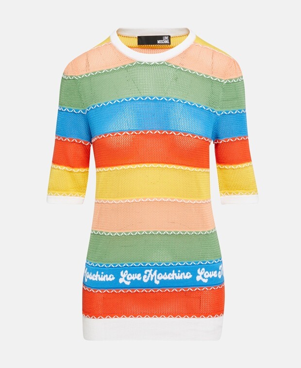 

Пуловер с короткими рукавами Love Moschino, красный