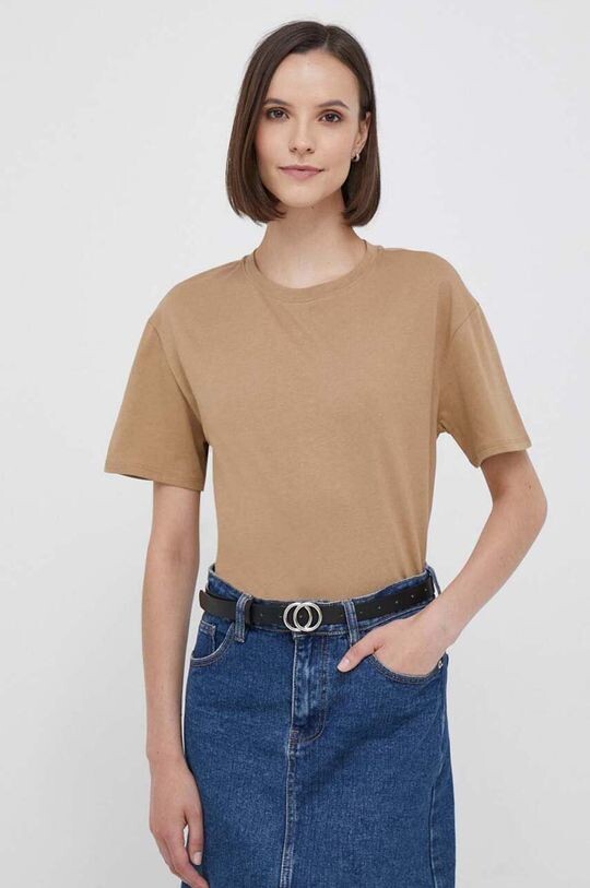 

Хлопковая футболка United Colors of Benetton, коричневый
