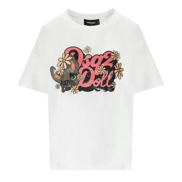 

Футболка hilde doll easy fit t-shirt Dsquared2, белый