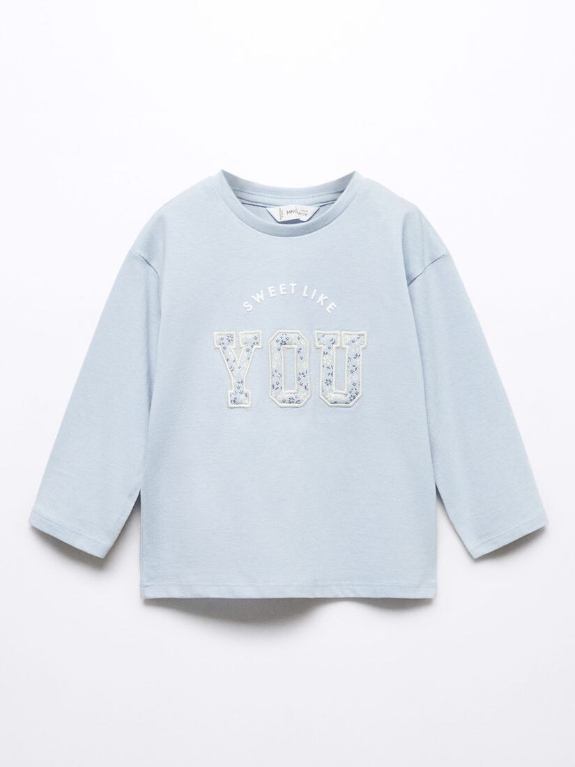 

Футболка с длинными рукавами Baby Like You Mango, светло-пастельный синий