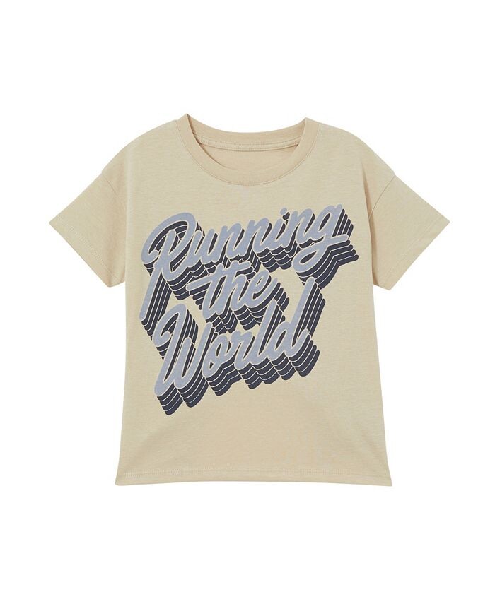 

Футболка с короткими рукавами и принтом Little Girls Poppy COTTON ON, коричневый/бежевый