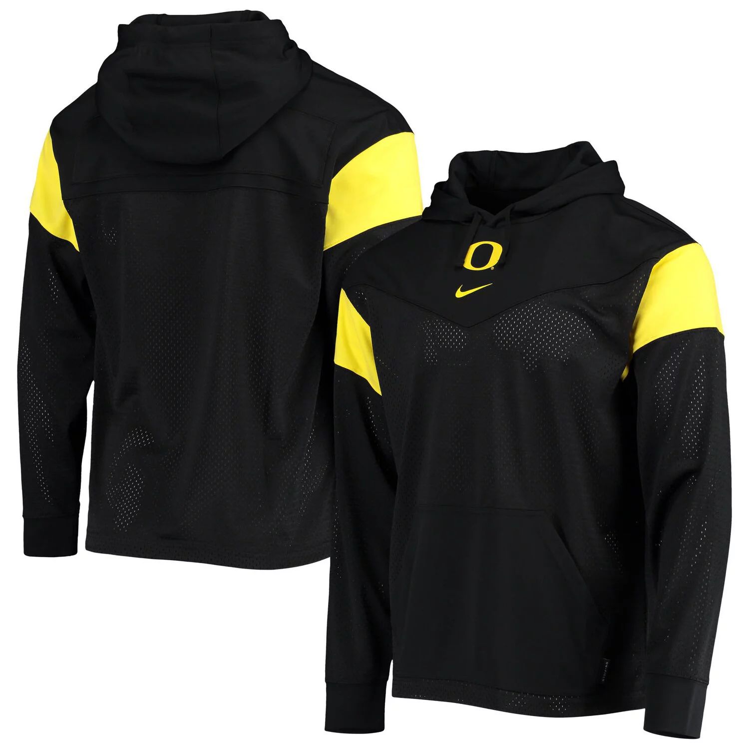 Мужской пуловер из джерси с капюшоном Nike Black Oregon Ducks Sideline