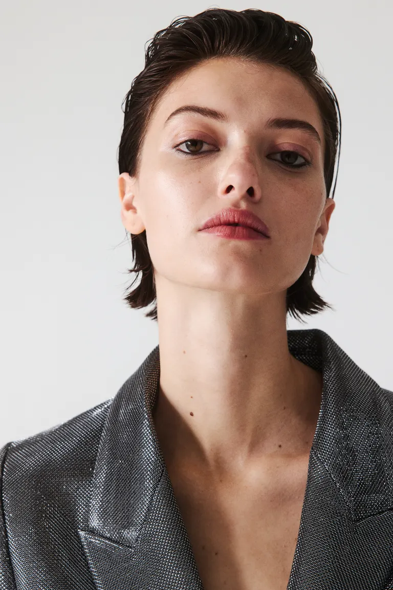 

Блестящая куртка H&M, черный
