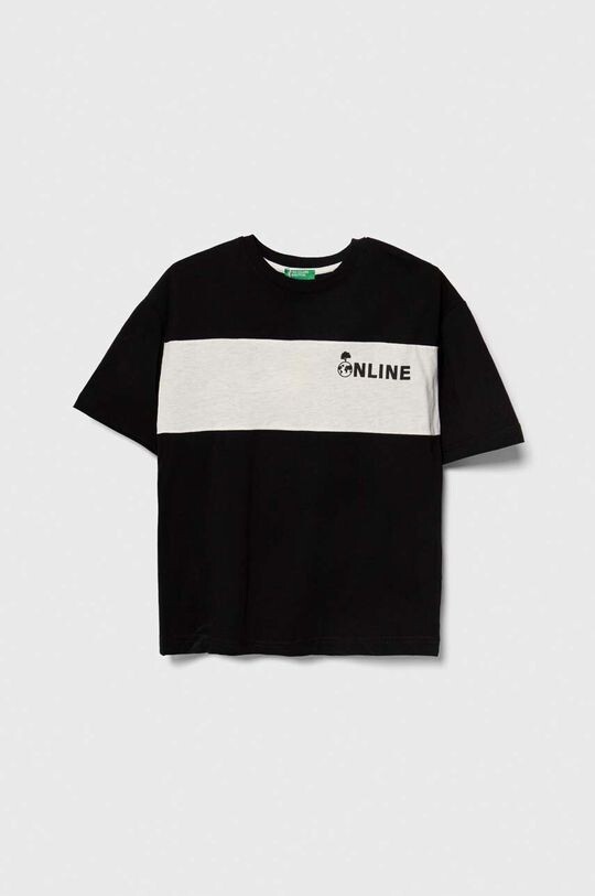 

Хлопковая футболка для детей United Colors of Benetton, черный