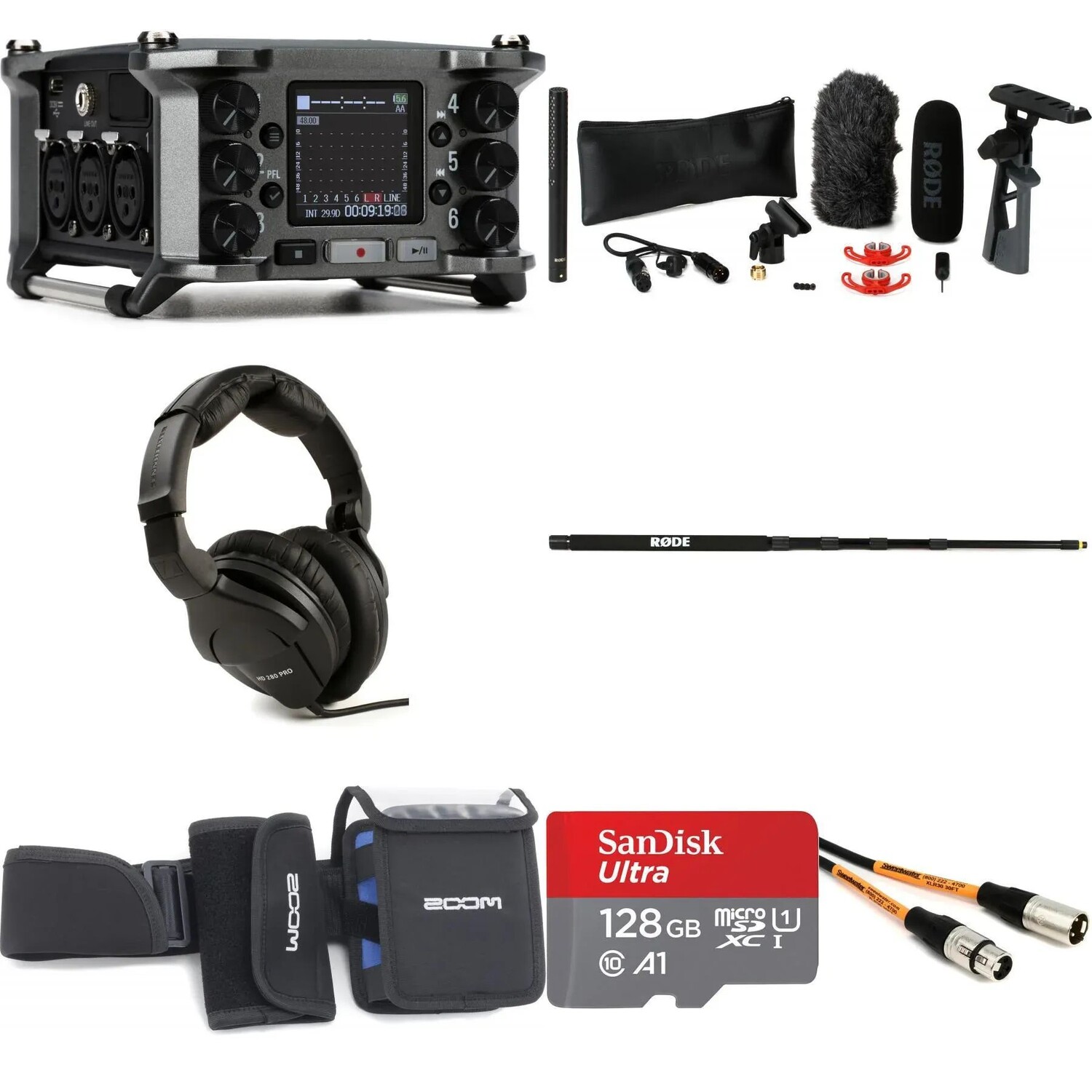 

Комплект для полевой записи Zoom F6 Multitrack и Rode NTG5