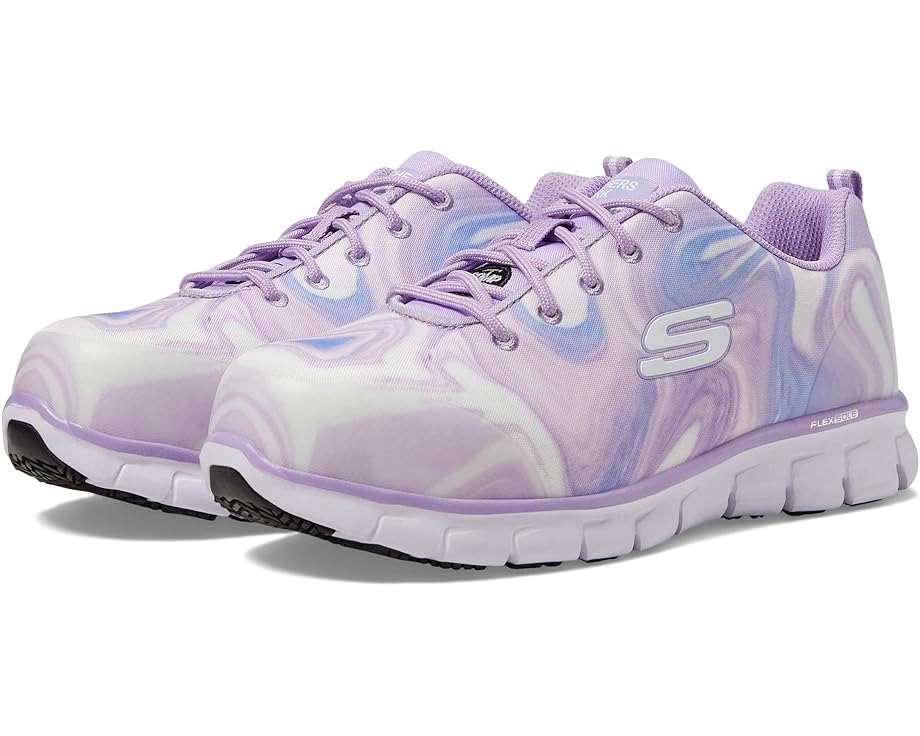 цена Кроссовки SKECHERS Work Sure Track Comp Toe, цвет Purple/White