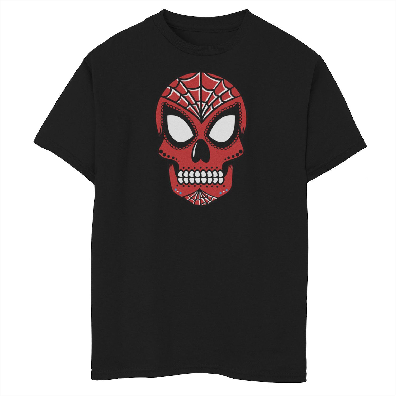 Футболка с рисунком сахарного черепа «Человек-паук» Marvel для мальчиков 8–20 лет Marvel футболка с рисунком комиксов человек паук marvel для мальчиков 8–20 лет marvel