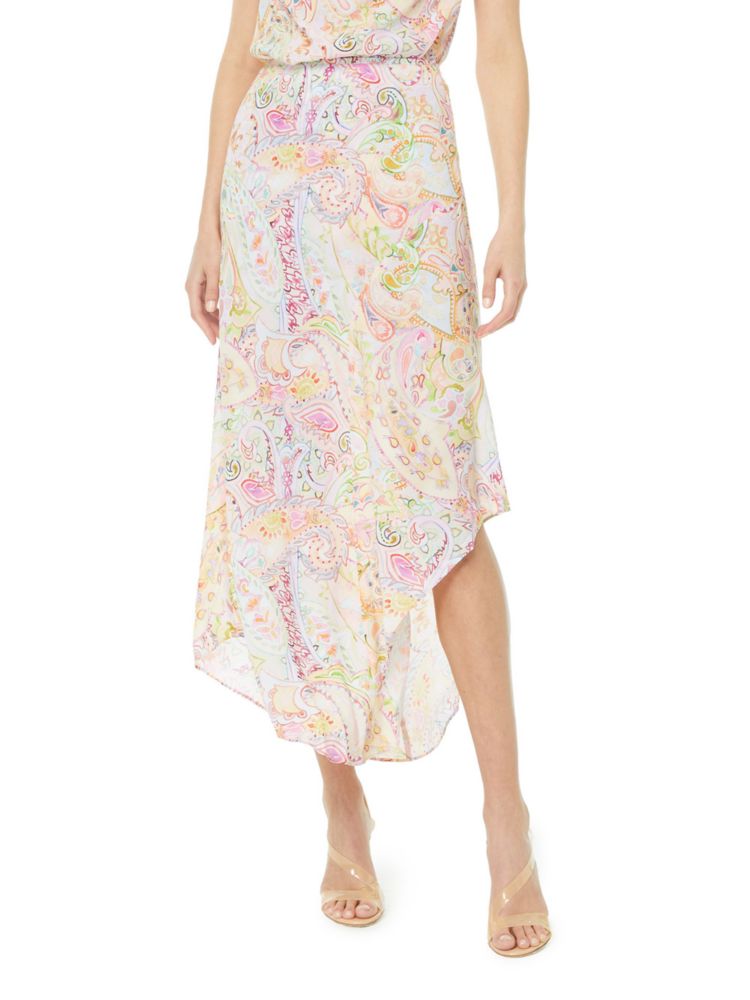 Асимметричная юбка миди Sivan с узором пейсли Robert Graham, цвет Multi