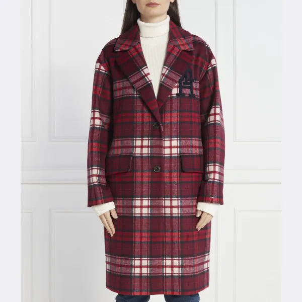 

Пальто с добавлением шерсти Tommy Hilfiger, бургунди