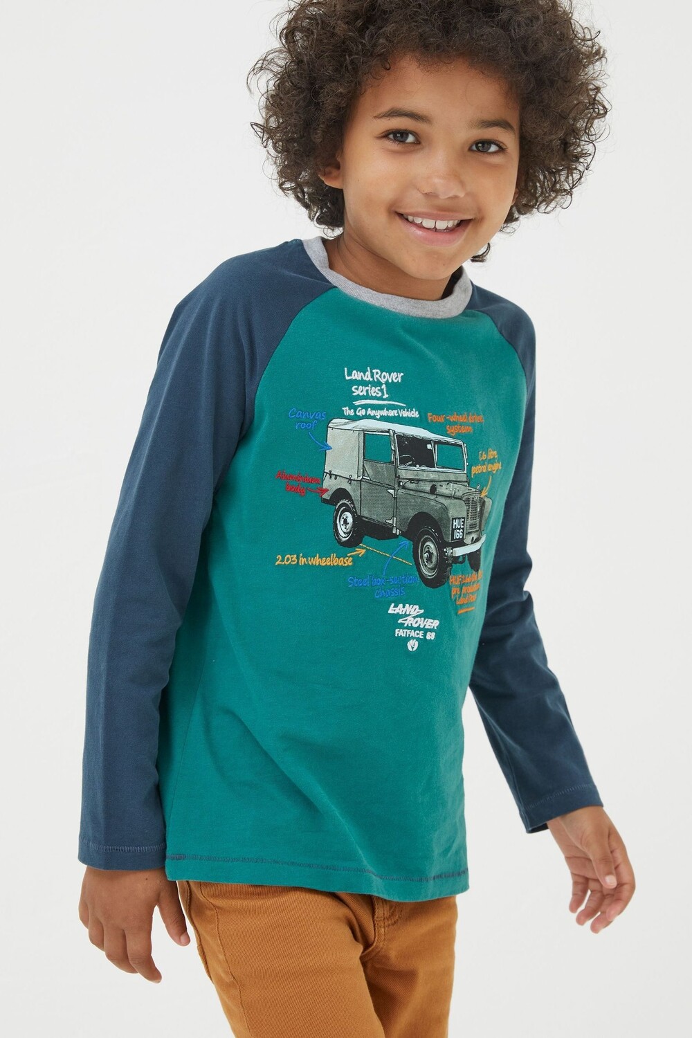 

Футболка FatFace с графикой Land Rover Fat Face, зеленый