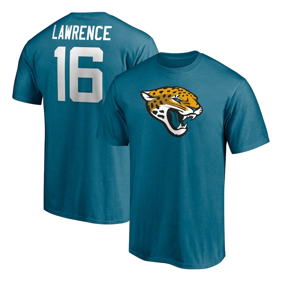 

Футболка с коротким рукавом Fanatics Branded Jacksonville Jaguars, бирюзовый