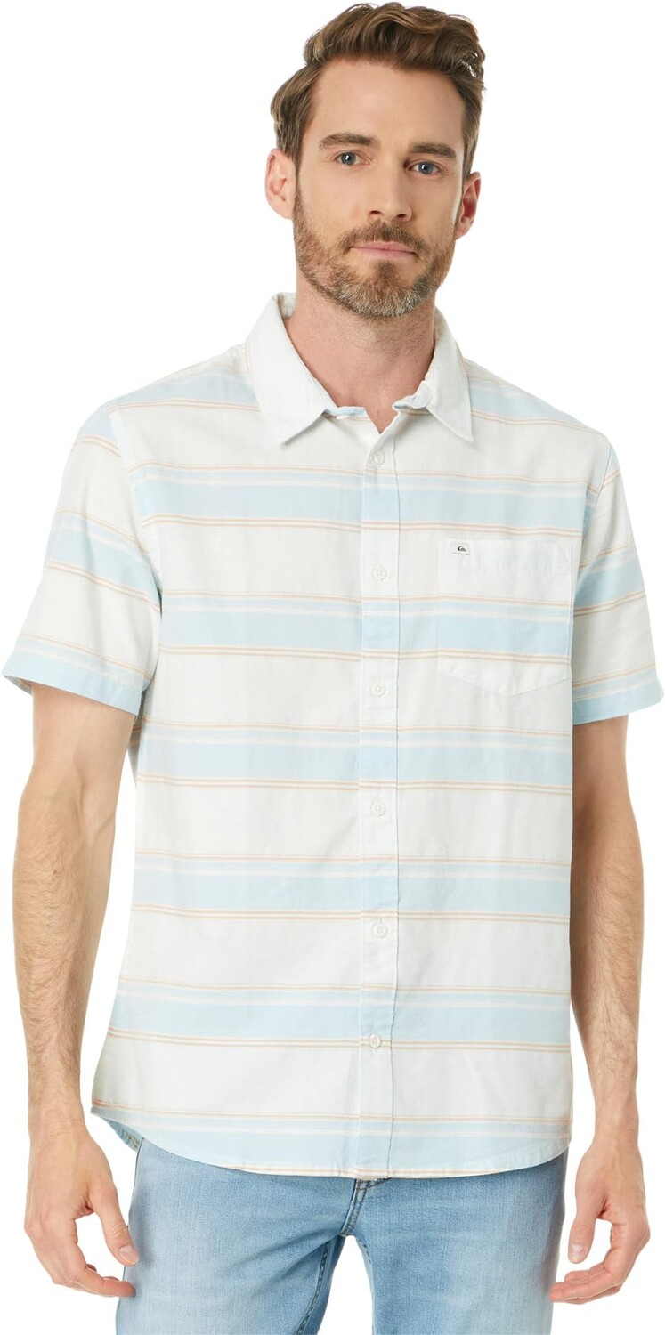 

Рубашка Cali Sunrise Short Sleeve Woven Quiksilver, цвет Sky Blue Cali Stripe