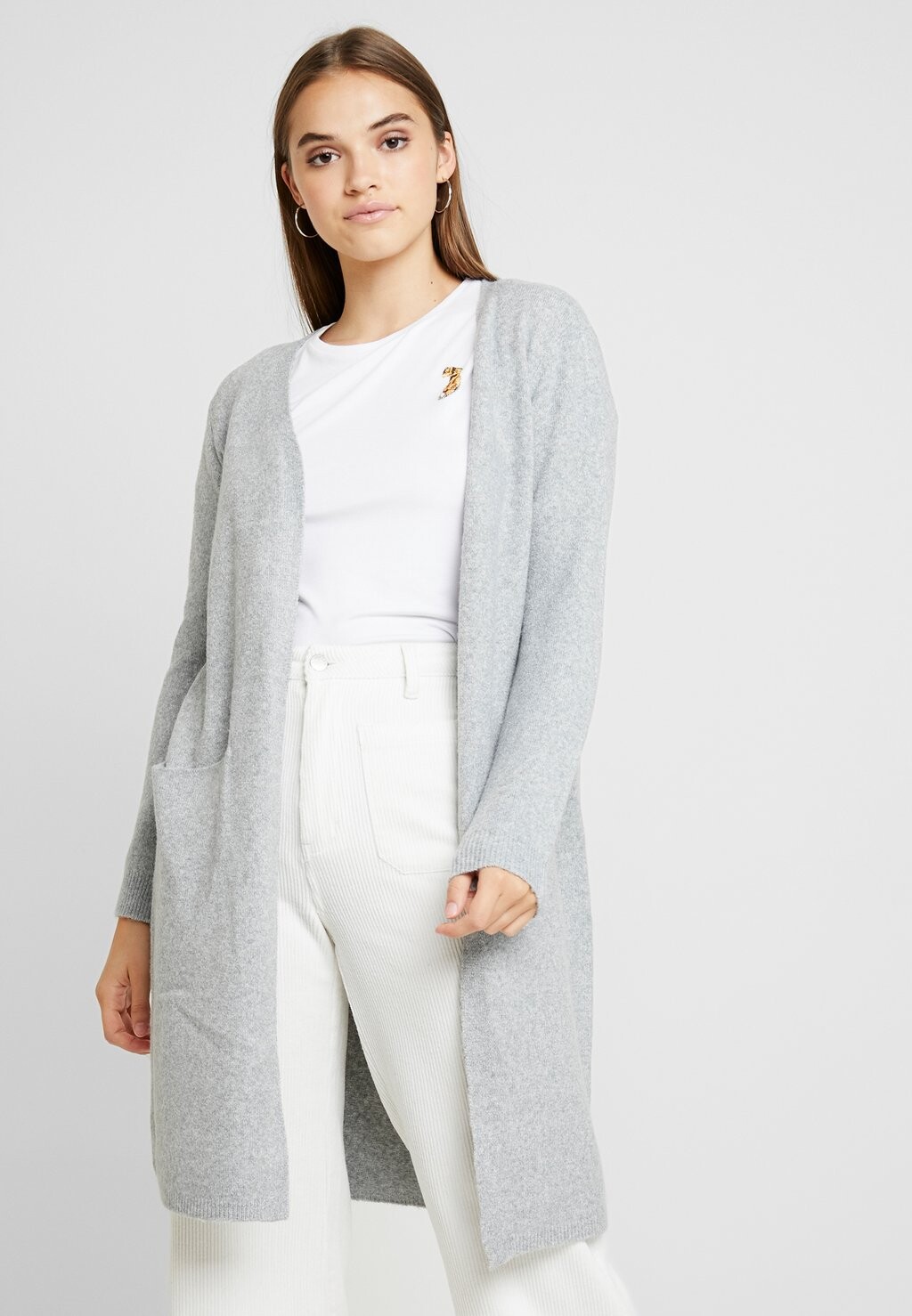 

Кардиган Vero Moda Vmdoffy Ls Long Open Ga Noos, серый
