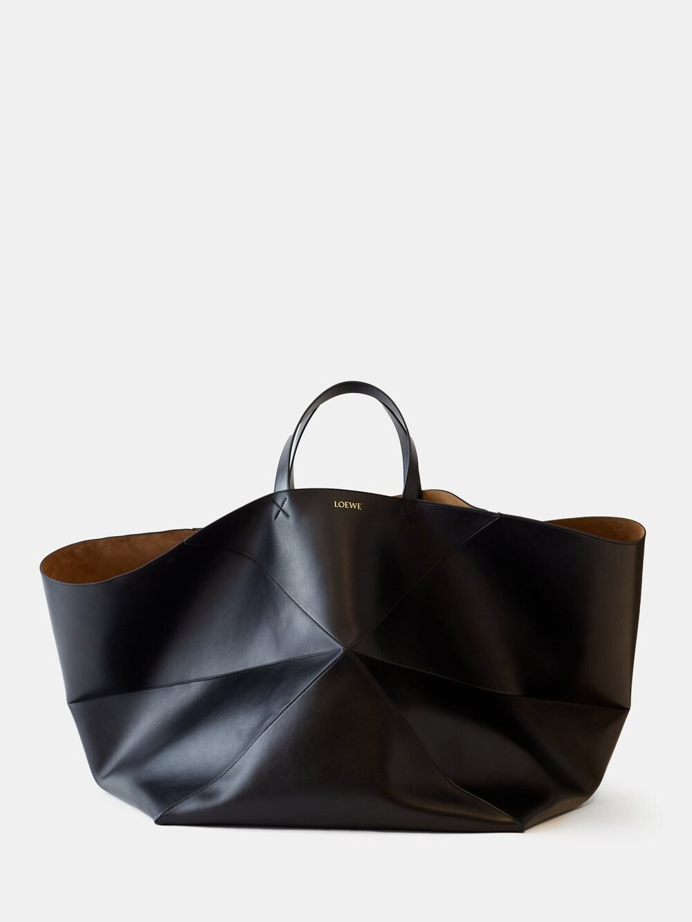 

Кожаная большая сумка puzzle fold xl LOEWE, черный