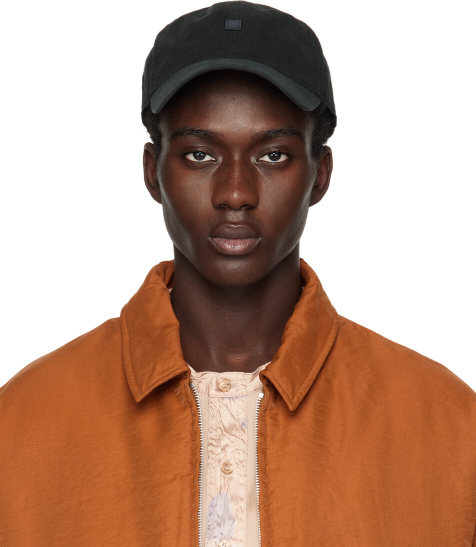 

Черная кепка с микронашивками Acne Studios, цвет Black