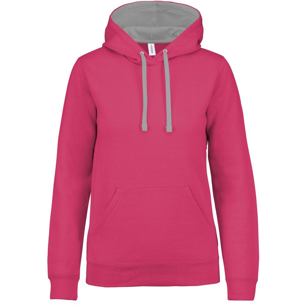 

Толстовка Kariban Hooded Contrastée, розовый