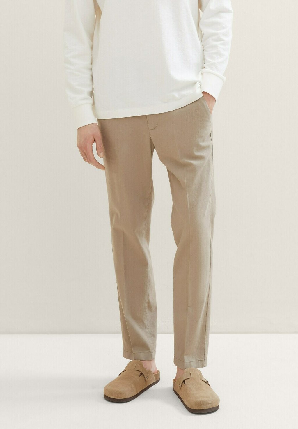 

Брюки TAPERED TOM TAILOR DENIM, цвет mink beige