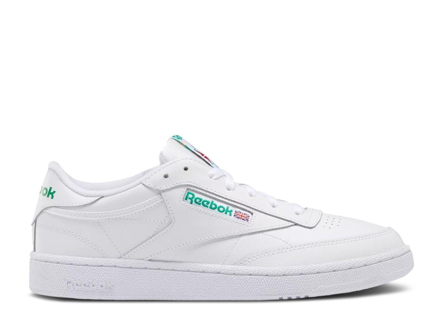

Кроссовки Reebok Club C 85 'White Green' 2023, белый, Белый;серый
