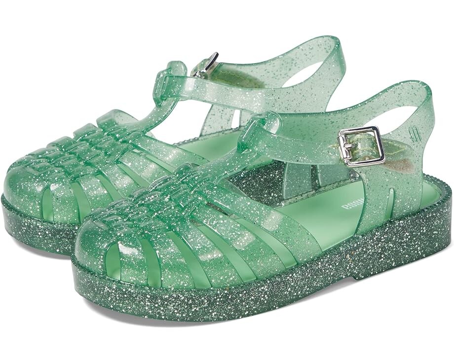 

Сандалии Mini Melissa Mini Posses Final De Ano BB, цвет Green/Glitter/Silver