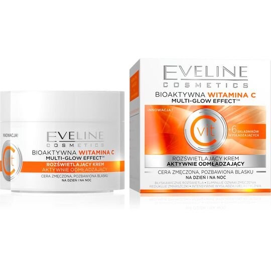 

Eveline Cosmetics, Биоактивный витамин С, активно омолаживающий осветляющий крем для дня и ночи, 50 мл