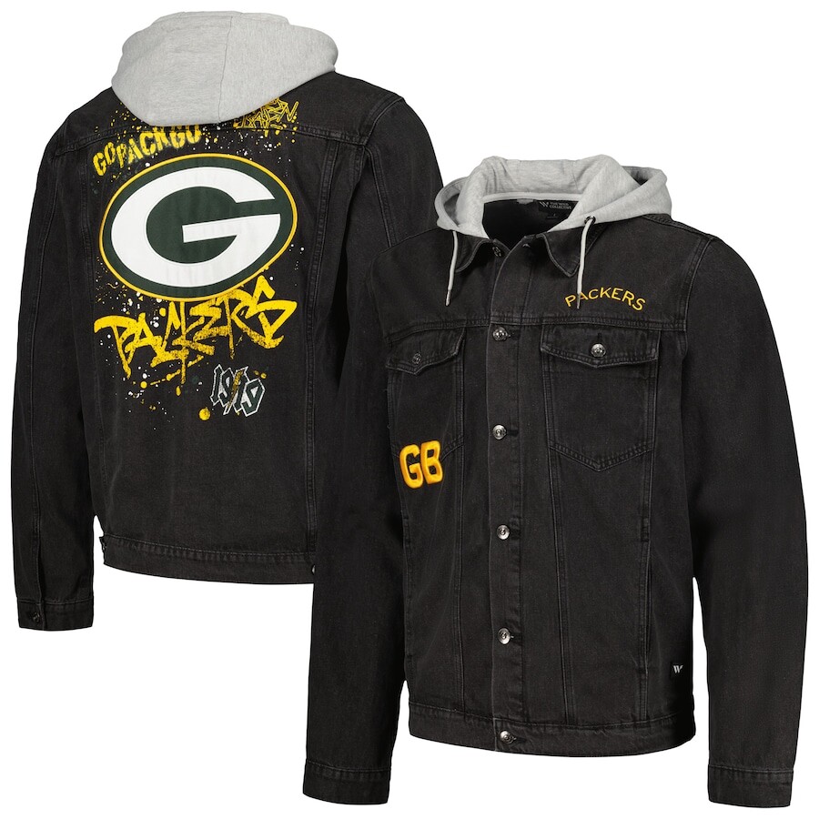 

Куртка The Wild Collective Green Bay Packers, черный