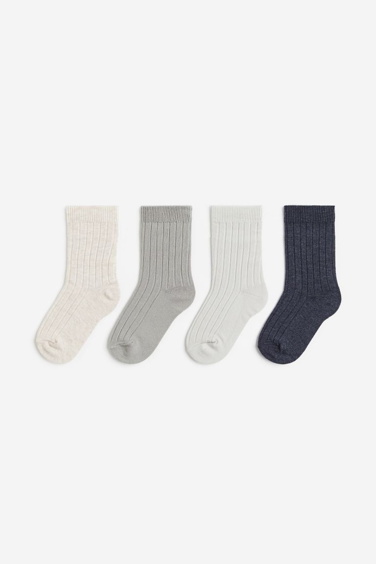 4 упаковки носков H&M, серый носки legacy из хлопковой смеси комплект из двух штук gymshark серый