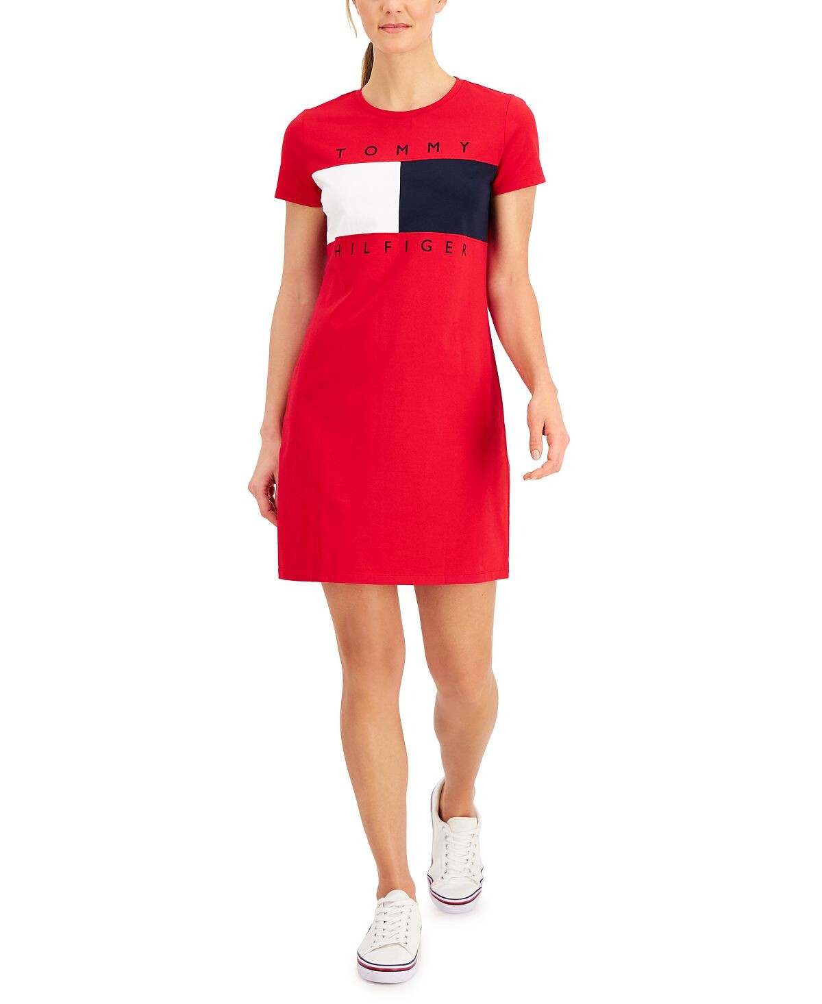 

Женское платье с флагом и логотипом Tommy Hilfiger