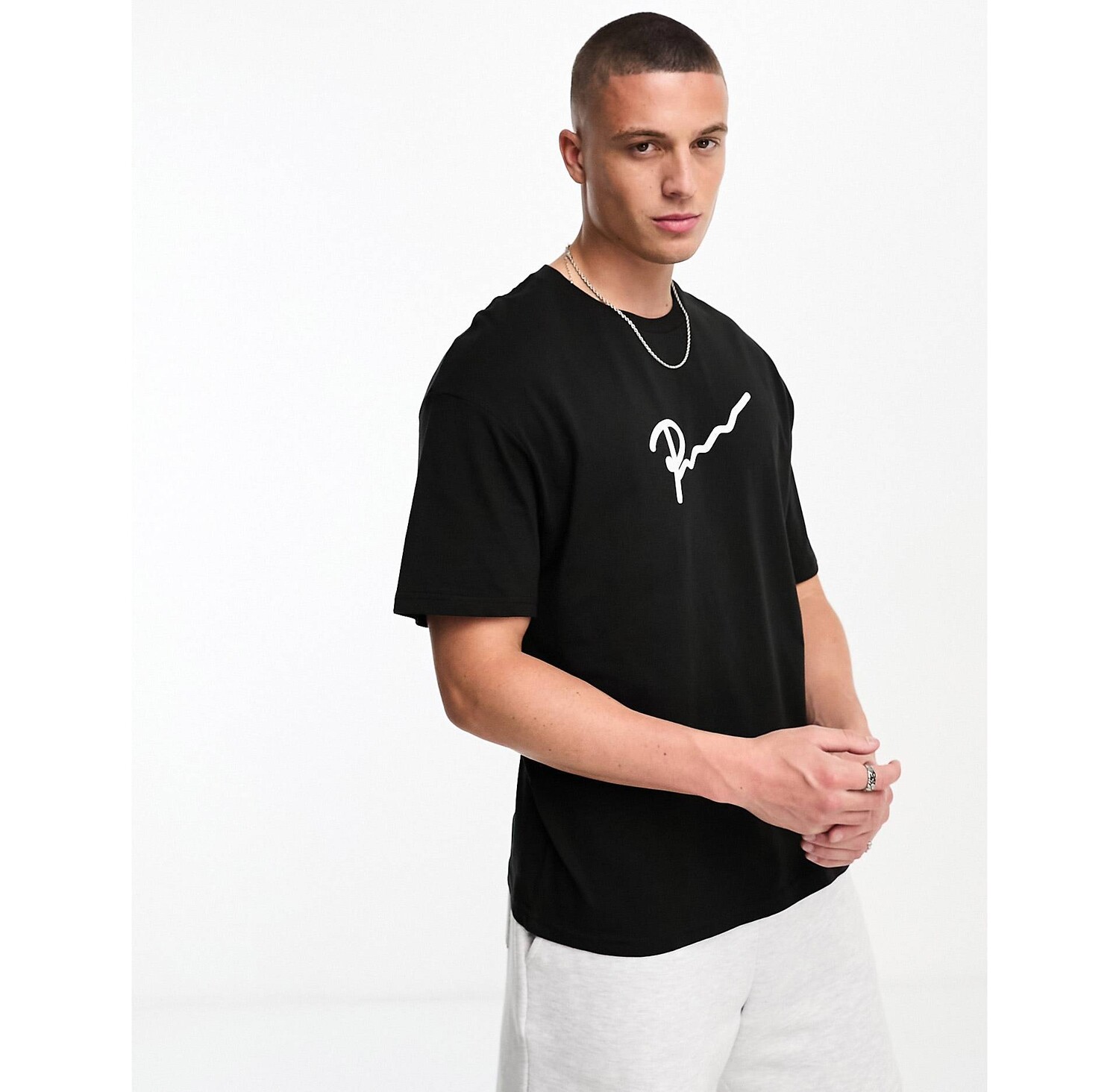 

Черная оверсайз-футболка с логотипом Jack & Jones Premium Premium, Черный