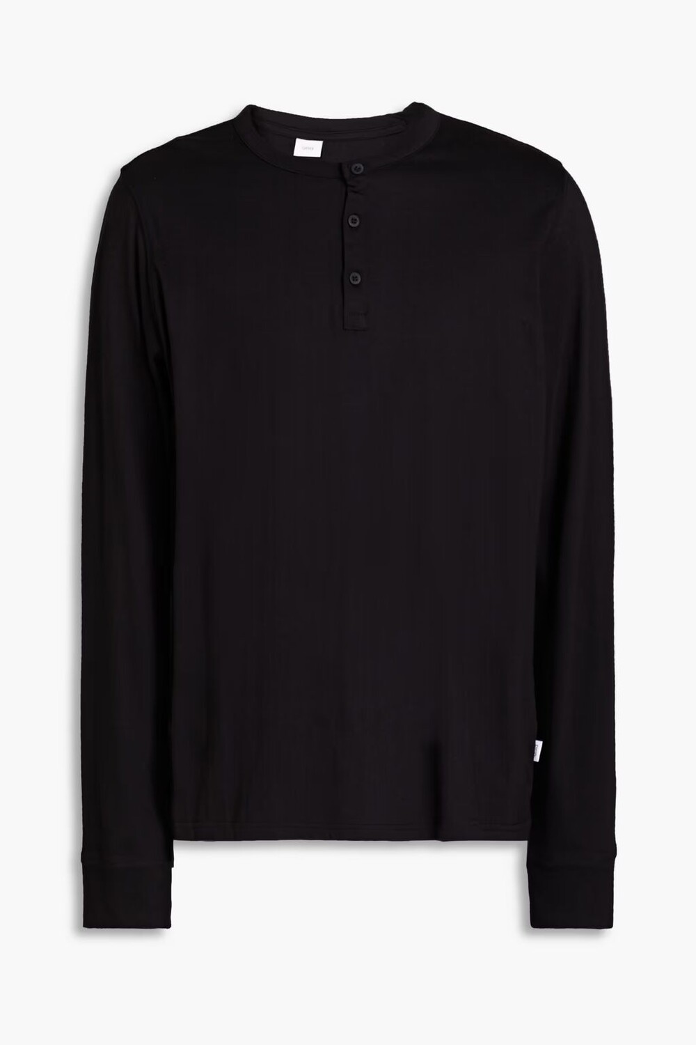 

Футболка Henley из джерси из хлопка и модала Onia, черный