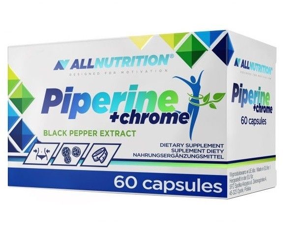 Allnutrition Piperine+Chrome капсулы для похудения, 60 шт. allnutrition l carni shockпомощь для похудения 80 ml