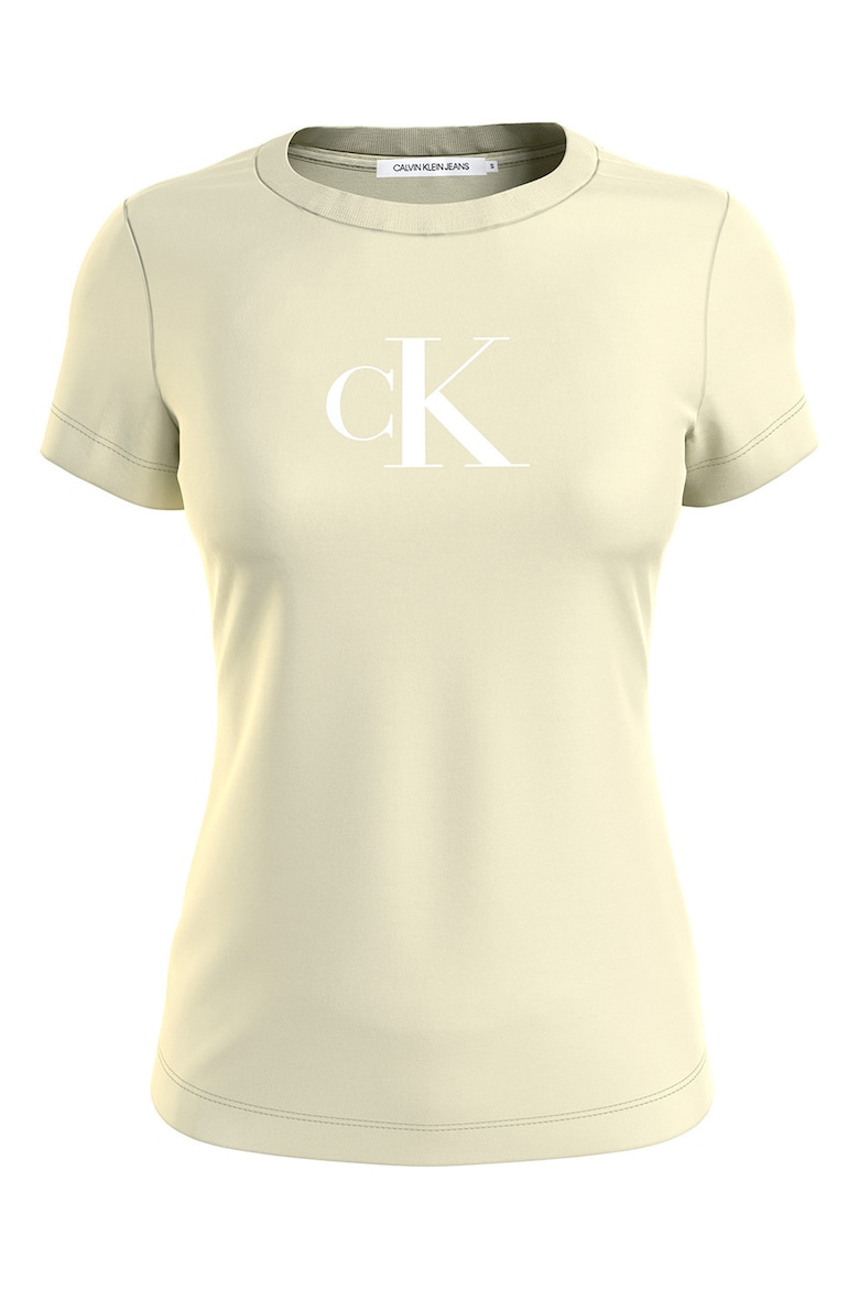 Узкая футболка с логотипом Calvin Klein Jeans, хаки