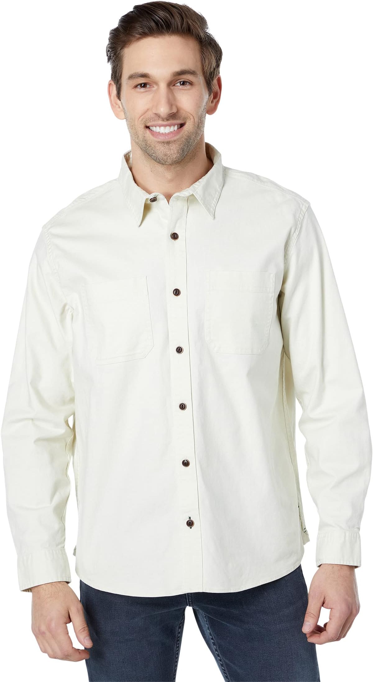 Саржевая рубашка BeanFlex с длинным рукавом, традиционный крой L.L.Bean, цвет Pale Khaki