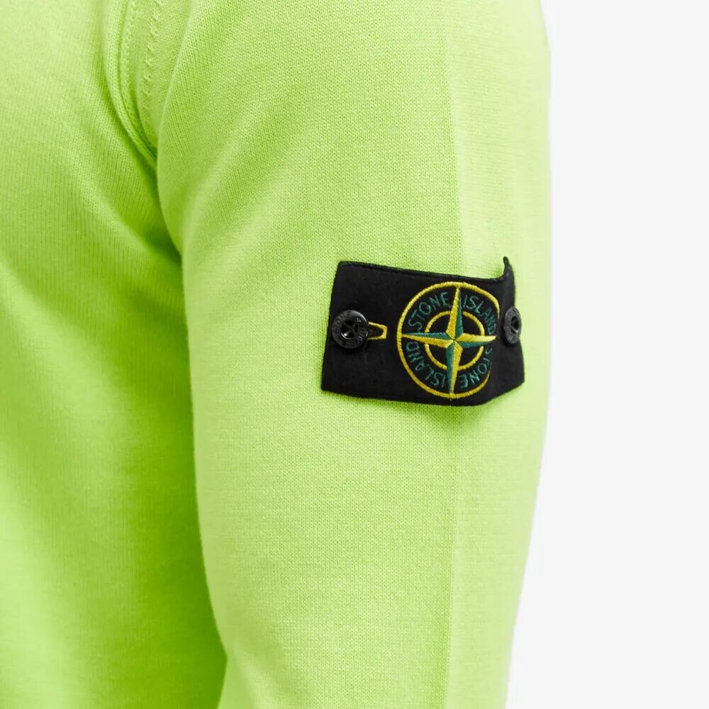 

Stone Island Джемпер из мягкого хлопка с круглым вырезом, желтый