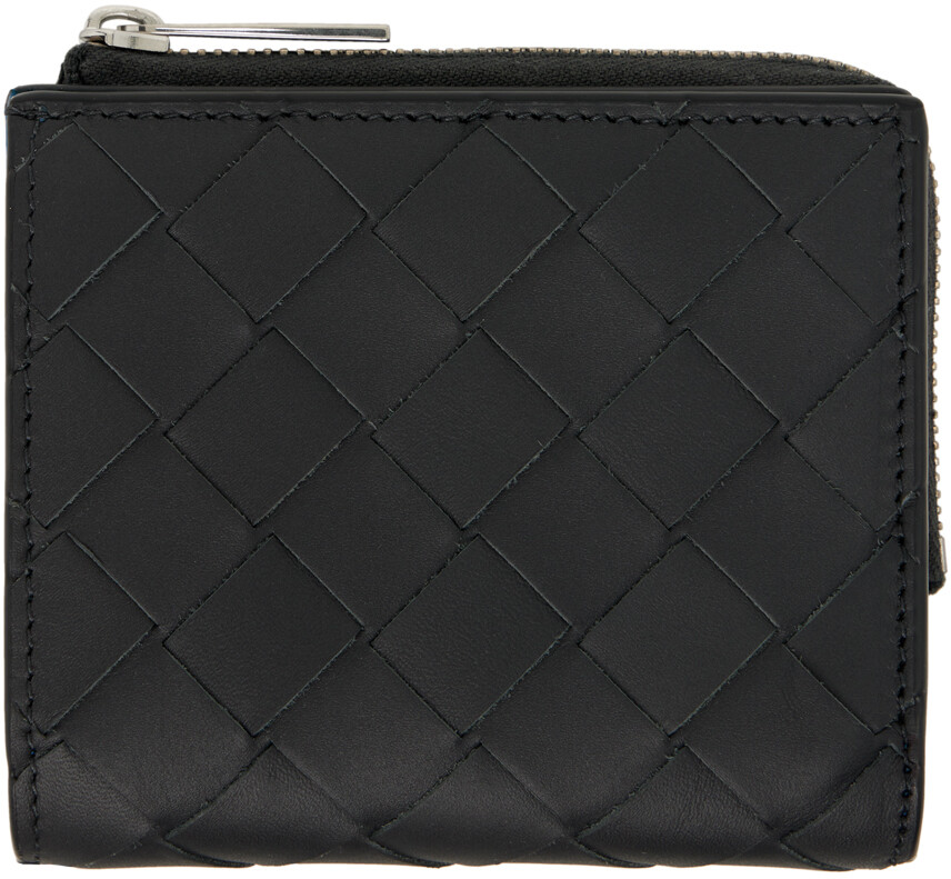 

Темно-синий - Кошелек с двойной молнией Intrecciato Bottega Veneta