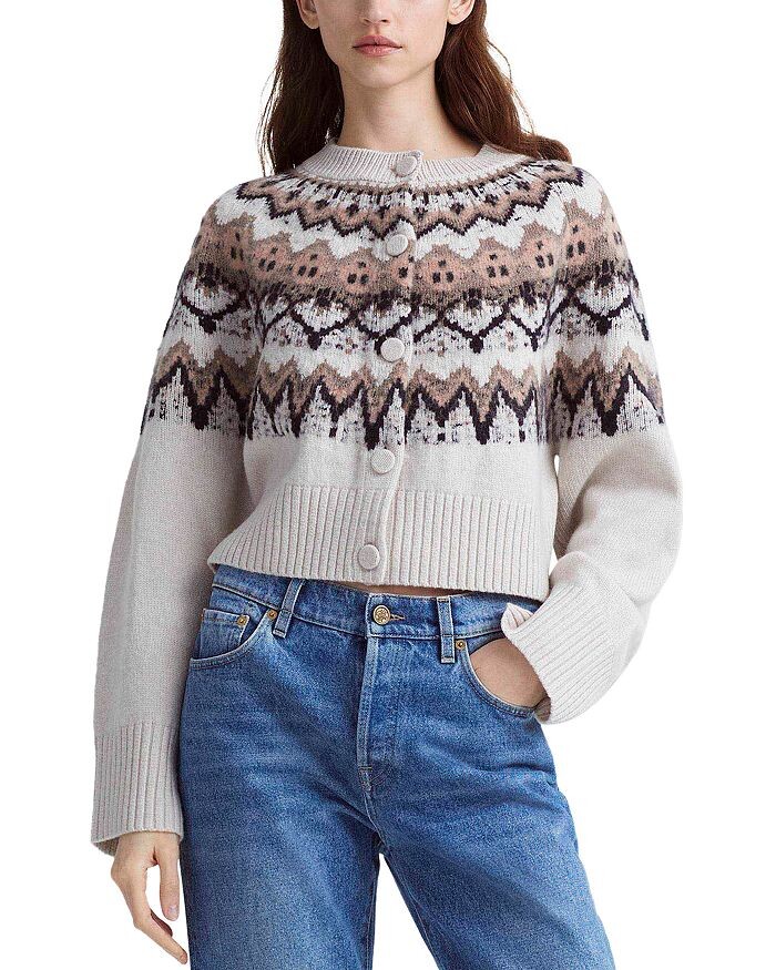 

Altuzarra Barnum Кардиган с круглым вырезом Fair Isle, мультиколор