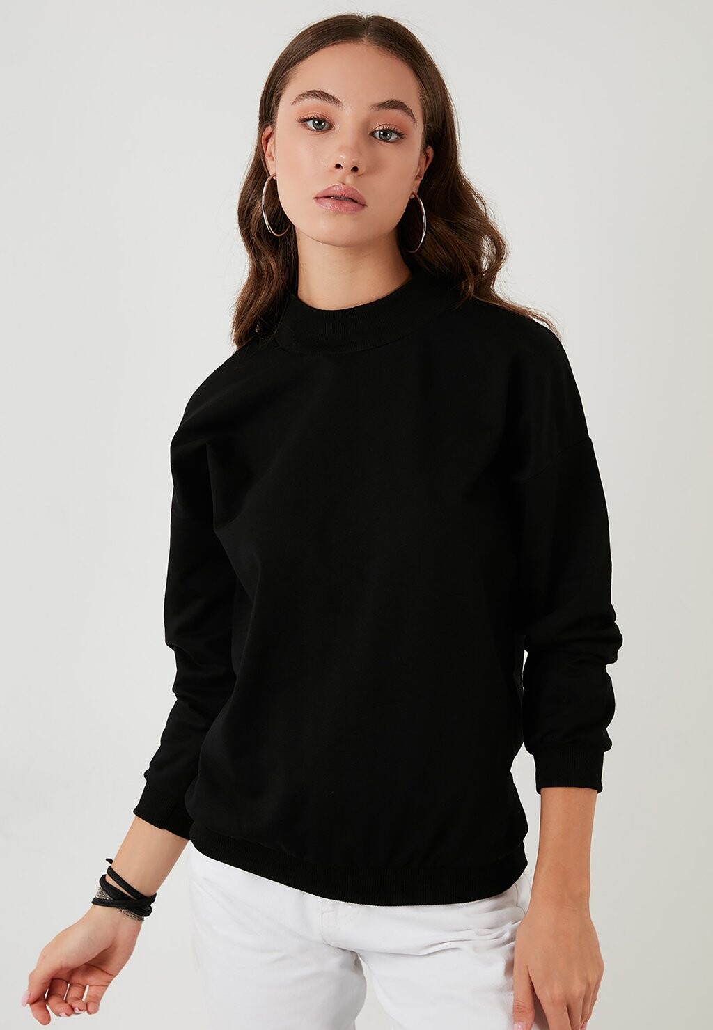 

Толстовка HIGH COLLAR LELA, цвет black