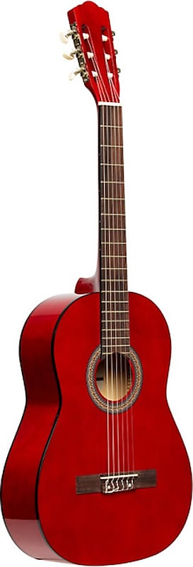 Акустическая гитара 4/4 classical guitar with linden top, red классическая гитара gewa pure classical guitar basic transparent red 4 4