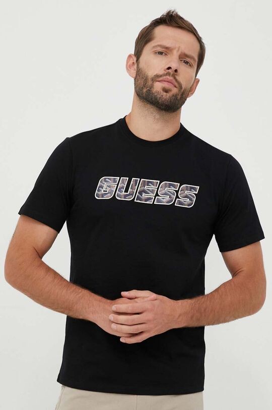 

Футболка из хлопка Guess, черный